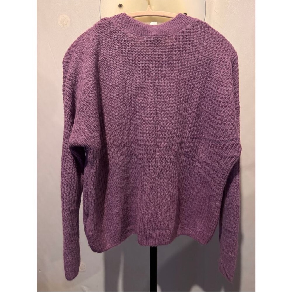 Madewell Ribbed Crew Women's Purple Sweater - Picture 2 of 5